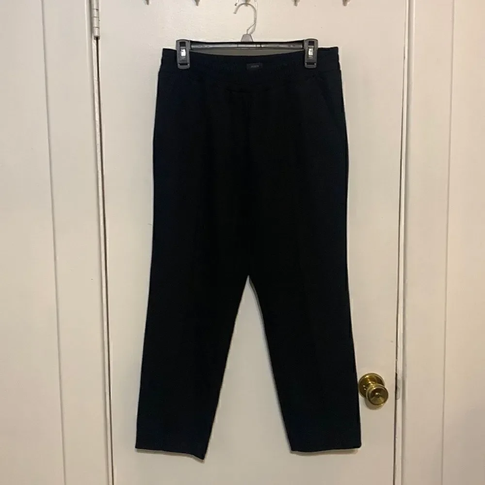 J. Crew EUC black elastic waist thick pants Size 6